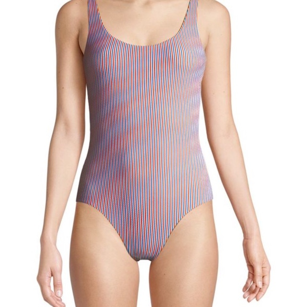 NWT Onia Kelly seersucker one-piece swimsuit small